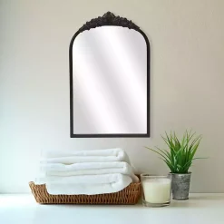 Everlaine Black Modern Victorian Wall Mirror