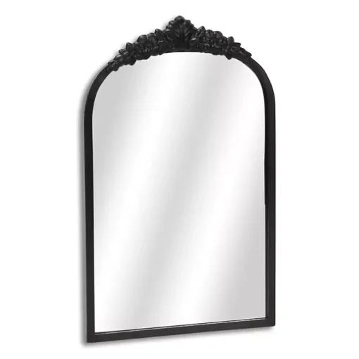 Everlaine Black Modern Victorian Wall Mirror