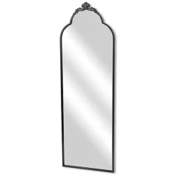 Everlaine Black Modern Victorian Leaner Mirror