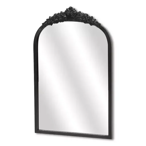 Everlaine Black Modern Victorian Wall Mirror