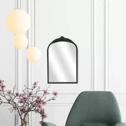 Everlaine Black Modern Victorian Wall Mirror