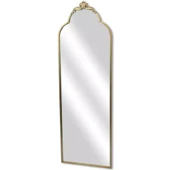 Everlaine Gold Modern Victorian Leaner Mirror