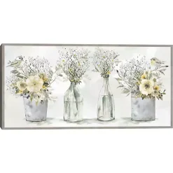Farmhouse Bouquets Framed Canvas Art Print