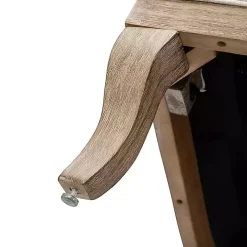 Farmhouse Gray & Ivory Striped Armchair