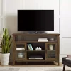 Farmhouse Highboy Dark Walnut TV Stand