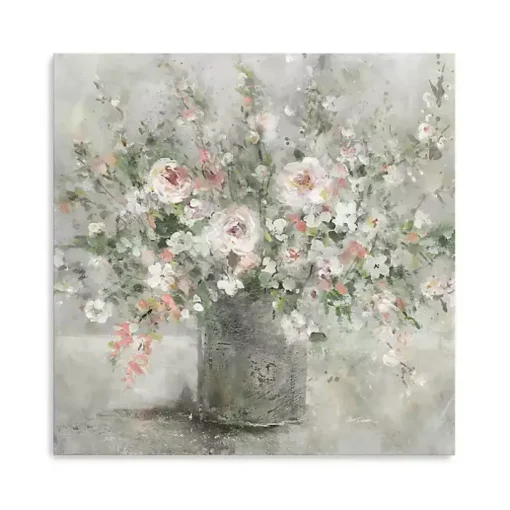 Felicitous Floral Canvas Art Print, 40X40 in.