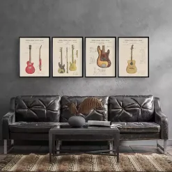 Fender Guitar Framed Art Print
