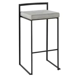 Fiji Gray Stackable Bar Stools, Set of 2