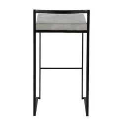Fiji Gray Stackable Bar Stools, Set of 2