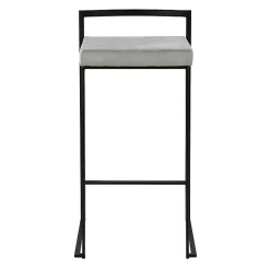 Fiji Gray Stackable Bar Stools, Set of 2