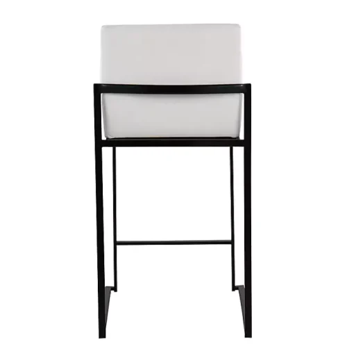 Fiji White Velvet Counter Stools, Set of 3