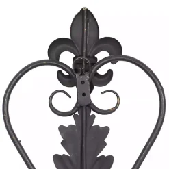 Fleur De Lis Metal Cross Wall Plaque