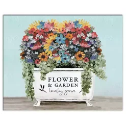Floral Bathtub Canvas Art Print