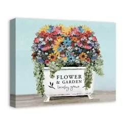 Floral Bathtub Canvas Art Print