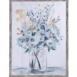Floral In A Jar II Framed Wall Art Print