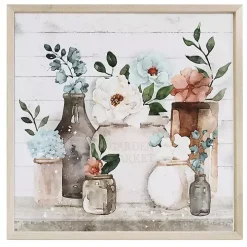 Floral Vase Table Framed Art Print