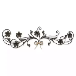Flower Scroll Metal Wall Plaque