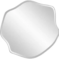 Frameless Beveled Wavy Wall Mirror