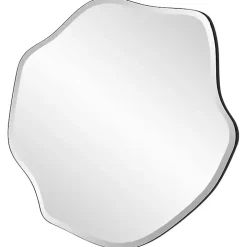 Frameless Beveled Wavy Wall Mirror