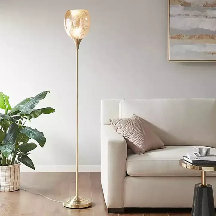 Frosted Starlight Golden Floor Lamp