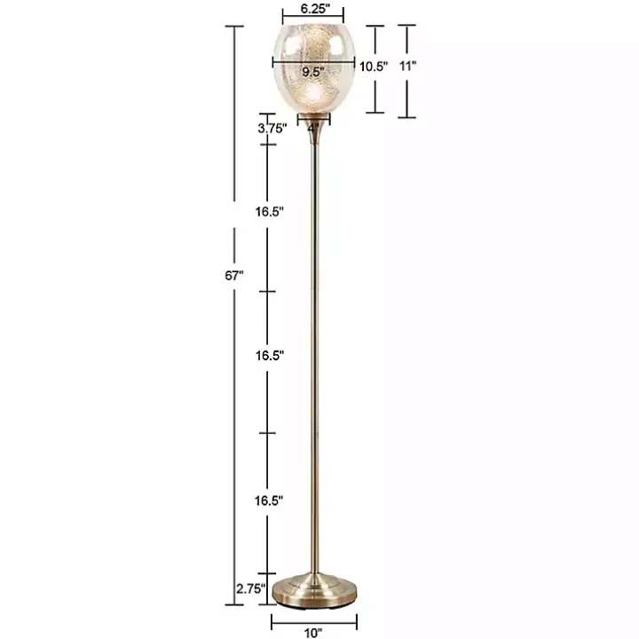 Frosted Starlight Golden Floor Lamp