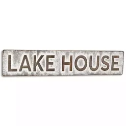 Galvanized Metal Lake House Wall Sign