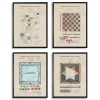 Game Boards Patents Framed Art Prints, Set of 4