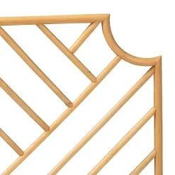 Geometric Weave Rattan Queen Headboard