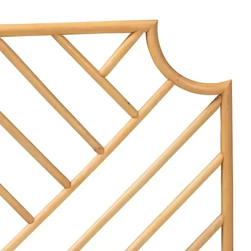 Geometric Weave Rattan Queen Headboard