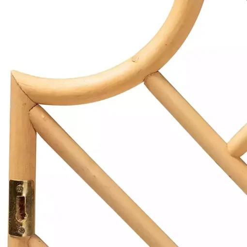 Geometric Weave Rattan Queen Headboard