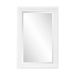 George White Ridged Rectangular Wall Mirror