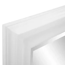 George White Ridged Rectangular Wall Mirror
