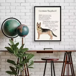 German Shepherd Facts Framed Wall Plaque
