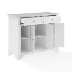Gia All White Marble Kitchen Island