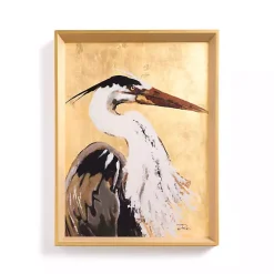 Gilded Egret Framed Art Print