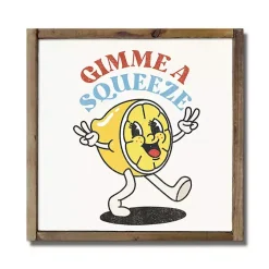 Gimme a Squeeze Lemon Framed Wall Plaque