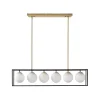 Glass Globes Rectangle Chandelier