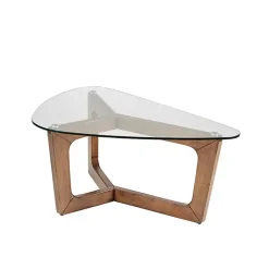 Glass Triangular Walker Coffee Table