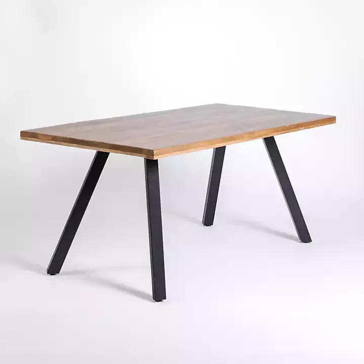 Glenn Natural Wood Rectangular Dining Table