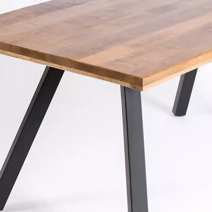 Glenn Natural Wood Rectangular Dining Table