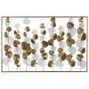 Glossy Gold Leaves Framed Wall Plaque