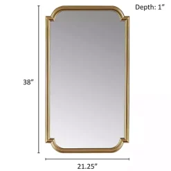 Gold Adelaide Scalloped Rectangular Wall Mirror