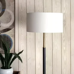 Gold and Black Simple Stem Floor Lamp