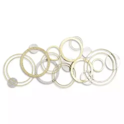 Gold and Silver Metal Multi Ring Wall Plaque