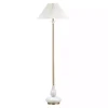 Gold and White Modern Floor Lamp