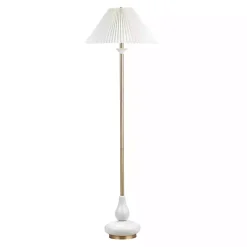 Gold and White Modern Floor Lamp