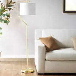 Gold Angular Modern Floor Lamp