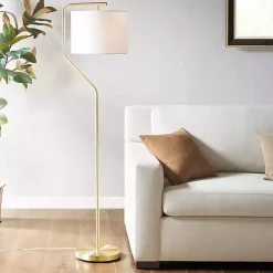 Gold Angular Modern Floor Lamp