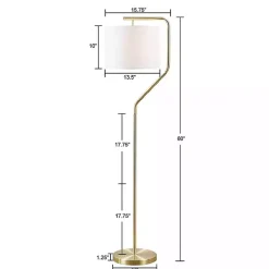 Gold Angular Modern Floor Lamp