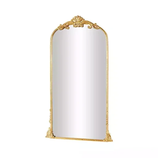 Gold Arched Baroque Mirror
